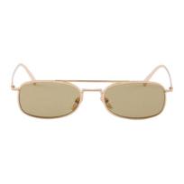 Prada Classic Double Beam Design Metal Pilot Sunglasses Men sunglasses Gold SPRD59_E5AK_FE70G_C_054 Basic Packaging-Eyeglass Case+Box,54,Gold