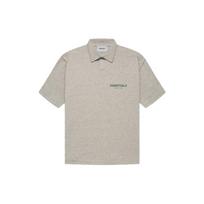 Fear of God Essentials Fall/Winter 2021 Short Sleeve Polo Shirt Unisex Tops Dark-Heather-Oatmeal FOG-FW21-595 XL gray