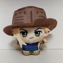 JoJo's Bizarre Adventure Steel Ball Run 10cm Plush Doll Johnny Joestar Gyro Zeppeli Mini Cotton Toy Anime Stuffed Pendant Collectible Gift For Fans 10cm gray