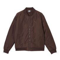 PUMA Solid Color Zipper Pilot Baseball Collar Long Sleeve Jacket Men jackets Brown 685352-65 XL