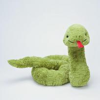 Huge Green Python Snake Plushie Cute Light Green Snakes Pillow for Children Boys Birthday Gift about 26-30cm
