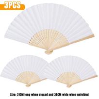 Elegant Silk Hand Fan Multi-Purpose Home Decoration Craft Fan Decorative Blank Folding Fan for Festival Party Dance Props Tool
