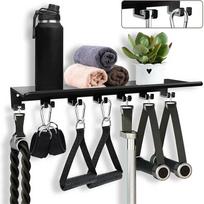 Floating Shelf Organizer For Fitness Equipment Storage Heavy-Duty Floating Shelf Space-Saving Gym Equipment Rack With Hooks China Mainland
