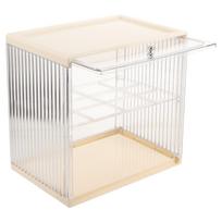 Double Layer Bread Box Bin for Kitchen Countertop Bakery Boxes Organizer Loaf Holder Desktop Plastic 25x24.8cm