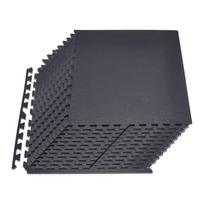 Puzzle Exercise Mat, 24 PCS Fitness Equipment Mats, 610 x 610 x 14 mm, High-Density EVA Foam Gym Mats Set, Interlocking Rubber Soft Tiles, Protective