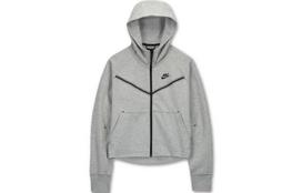 Nike Sportswear Women's Tech Fleece Windrunner Full Zip Hoodie Asia Sizing Dark Grey Heather/Black CW4299-063 XL white