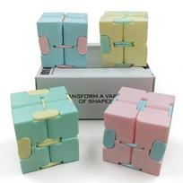 Toy Fidgets Anti Stress Easing Creative Infinite Cube Magic Cube Office Flip Cubic Puzzle Stop Stress Toy For Kids Adults Children's Birthday Gift white