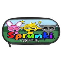 Rhythm Box Printed Pencil Bag Sprunki Anime Cartoon Elementary And Secondary School Children'S Pencil Stationery Bag Compartment pencil case