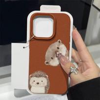 Cute Hedgehog And Otter Pattern Phone Case For Samsung Galaxy S25 S24 Ultra 5G S23 FE S22 S21 Plus A26 A25 A24 A36 A56 A16 Cover Galaxy A14 5G