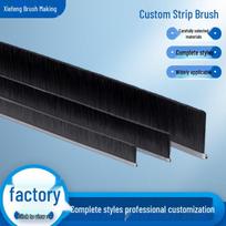 Dustproof Aluminum Alloy Strip Brush for Door Sealing and Machine Tools Thick H-type, 1m, Bristle Height 10mm, Nylon