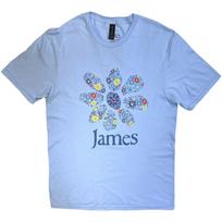 James T-Shirt: Multiple Daisy Logo (Light Blue) OFFICIAL NEW XL