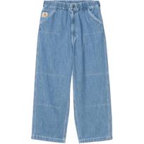 Carhartt WIP X INVINCIBLE Collaboration Removed Pocket Double Knee Pant Unisex Pants Blue A242055-01-06 XS