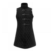 Men's Padded Gambeson Vest Sleeveless Aketon Armor Medieval Knight Surcoat Halloween Costume Dress  Stage Performance Outfit XL