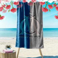 Olympique de Marseille Print Beach Towel, Large Soft Quick Dry Towel for Beach Camping Swimming 70cmx140cm(27x55inch)