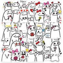 Line-Drawn Couple Stickers Featuring Cute Designs for Planners Mugs Notebooks Roller Skating And Cycling Decorative Decals.