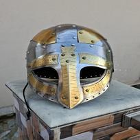 Medieval Viking Knight Helmet Steel Norman Nasal Helmet for Reenactment