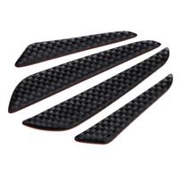 Šoninių durų kraštų apsaugos Lipdukas Apdailė, Originalus Minkštas Anglies Pluoštas 4 vnt. 1 black