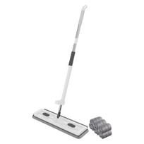 1 Set Mop Set with 6 Microfiber Pads 360 Degree Rotation Large Flat Head Wet And Dry Use Long Handle Drainage Scraper Multi-Purpose Floor Cleaning Kit