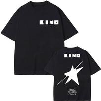 Rock Band Viktor Tsoi Kino A Star Named Sun Album T Shirt High Street Trend T-shirt Men Women Oversized Cotton T-shirts S