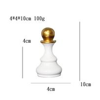 Collection Objects Chess Figurines Resin Chess Games Statue  Home Decor White Soldier