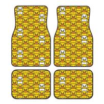 Funny Cartoon Cute Duck Print Car Floor Mats Waterproof Car Carpet Mat Set of 4pcs with Anti-Slip Backing Fit for SUV Trucks