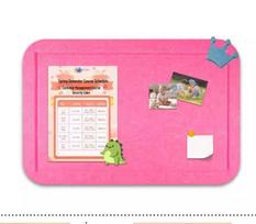 Nordic-Style Self-Adhesive Felt Wall Stickers and Cork Bulletin Board for Kindergartens Rounded 40x60CM, 9MM thick