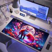 Large Mousepad Gaming Gamer Speed Table Mat Cute Animal Pink Fox Desk Mat Office Accessories Keyboard Laptop NonSlip Mousepad 800x300x2MM