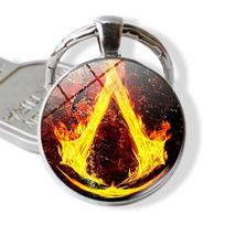 Assassin's Creed Metalinis reljefinis žiedas Raktų pakabukas gray