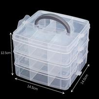 M-1pc Transparent and minimalist toy storage box, dustproof and moisture-proof, jewelry, earrings, and portable storage box