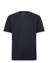 Tom Tailor - Structured Serafino T-Shirt - Marškinėliai trumpomis rankovėmis - Tamsiai mėlyna