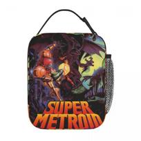 Super Metroid Insulated Lunch Bags Large Game Reusable Cooler Bag Tote Lunch Box College Picnic Bento Pouch One Size