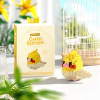 12PCS/ Set Cute Bird Brick Series Building Blocks Micro Block Parrot Anri Sparrow Birds Miniature Toys for Girls Children Gifts