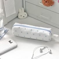 Mint Polka Dot Large Capacity Pencil Case for Junior and High School Students