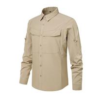 High Quality Mens Quick Dry Multi Pocket Tactical Shirts Long Sleeve Outdoor Combat Camping Hiking Trekking Casual Work Tops S