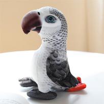 Miela simuliacinė papūgos varnėno lėlė pliušinis žaislas paukščio lėlė namų svetainės ornamentas vaikiška lėlė 20*20cm（0.085kg） white