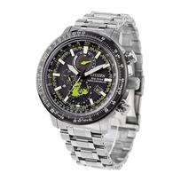 CITIZEN 200m atsparus vandeniui kvarcinis mechanizmas metalinis nerūdijančio plieno dirželis laikrodis 46mm vyriški laikrodžiai BY300653E Black Dial gray