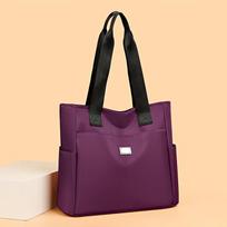 Women'S Stylish Nylon Tote Bag - Long-Lasting Multi-Pocket Zipper Closure Perfect Premium Durable Quality Useful