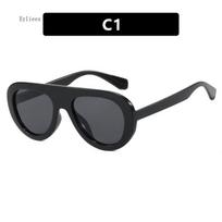 Vintage Designer Flat Top Pilot Sunglasses Female For Male Fashion Popular Luxury Sun Spectacles Punk Outdoor Driving Use Eye Spectacles