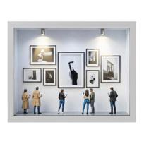 Light Up DIY Mini Museum Silhouette Box Personalized Memory Display Case Shadow Box Frame Kit with Mini Photo Frames And Figurines Gift for