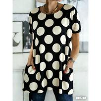 Summer printed short-sleeved T-shirt with pockets XL