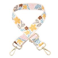 Purse Strap Replacement Crossbody Shoulder Bag Strap Guitar Style Multicolor Canvas Adjustable Handbag Laptop with Buckles