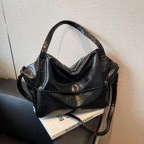 Retro Women's PU Leather Handbag Large Capacity Shoulder Bags Ladies Soft Leather Crossbody Bags for Daily Commute Work Shopping and Weekend Outings 47*16*30cm