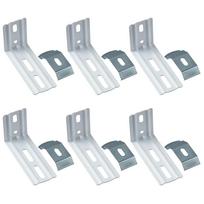 6 pcs 3 Inch Length Vertical Blind Headrail Width 1-1/2 (38mm) White L Bracket Outside Mounting Vertical Blinds 8 inch