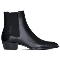 2026 Summer Men's Chelsea Boots, Genuine Leather, Handmade, Pointed Toe, High-Top Business Martin Cowhide. 40