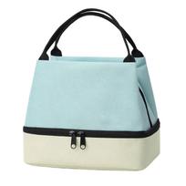 Portable Double Layer Lunch Bag Insulated Cooler Bag with Handle for Food Storage and Transport Suitable for Work School Outdoor Use One Size