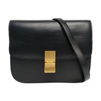 [Pre-Owned] Classic Box Polished Gold Buckle Leather Tofu Bag Shoulder Bag Crossbody Bag Medium - Good #1OLS3MY ONE SIZE