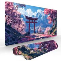 Torii gate and cherry blossoms Mouse Pad Gaming mat NonSlip Durable Desk Mat mousepad With Stitched Edge HD printing Office mat 800x300x2mm