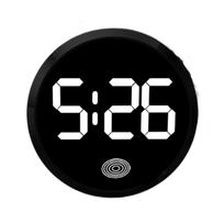 Touch-Activated Car Dashboard Clock LED Time Display Mini LED Electronic Watch Mute Simple Luminous Car Clock