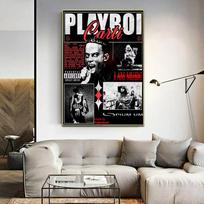 Rapper P-Playboi C-CartiS Self-adhesive Art Poster Whitepaper Sticker DIY Room Bar Cafe Wall Decor (as the picture,10x15cm No Frame)
