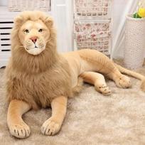 32cm~110cm Cool Large Lying Lion Stuff Plush Toy Simulated Lion King Animals Doll Sofa Car Room Decor Ornament Pillow Kids Gift 0.32m